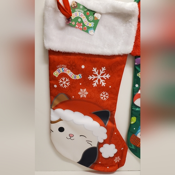 Squishmallow SET of TWO Christmas Cam Stocking Sock Canada 20" NWT - Picture 2 of 5